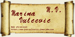 Marina Vulčević vizit kartica
